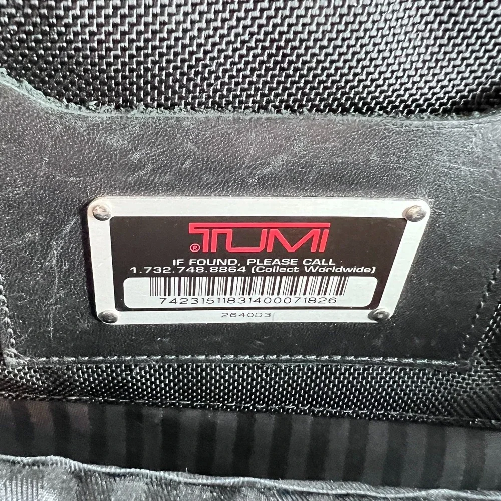 Tumi Alpha 2640D3 Ballistic Nylon Backpack Black Laptop Travel Work Bag